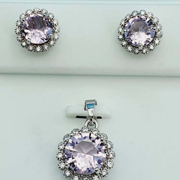 "925 Sterling Silver Cubic Zircon Jewelry Set, UU1P7A7039 - Picture 5 of 9